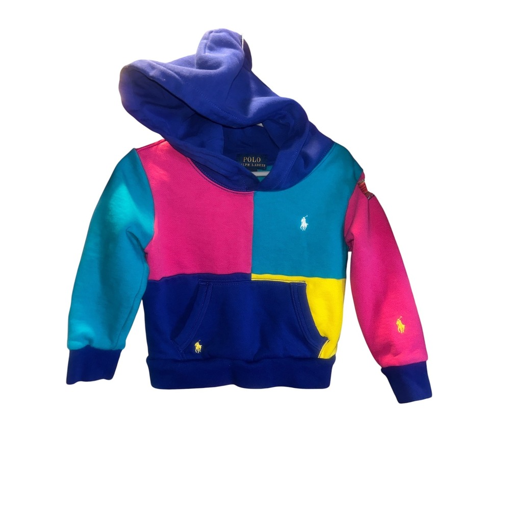 2T Ralph Lauren Polo Colorblock Hoodie Sweatshirt